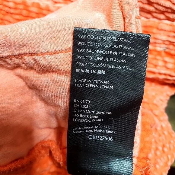 Urban Outfitters BDG Shacket Women's Orange size M Boho Colorful - Picture 8 of 16